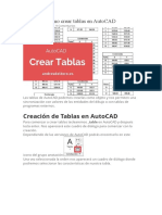 Autocad Tablas Creacion