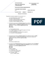 Trabajo Autonomo 1 - Ejercicios de Hipotesis de Una Muestra