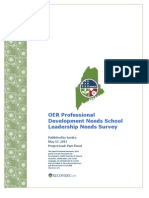 Maine OER Professional Development Survey Results Report 2011-05-17