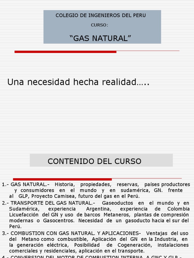 Transporte de Gas Natural | PDF | Gas natural licuado | Gas natural