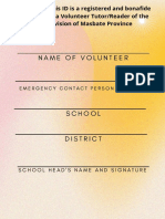 Name of Volunteer