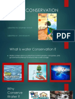 Water Conservation: Submitted To: Sourabh Thakur