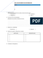 Ficha para Levantamiento de Información