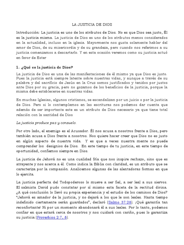 La Justicia de Dios | PDF | Justicia | Crimen y violencia