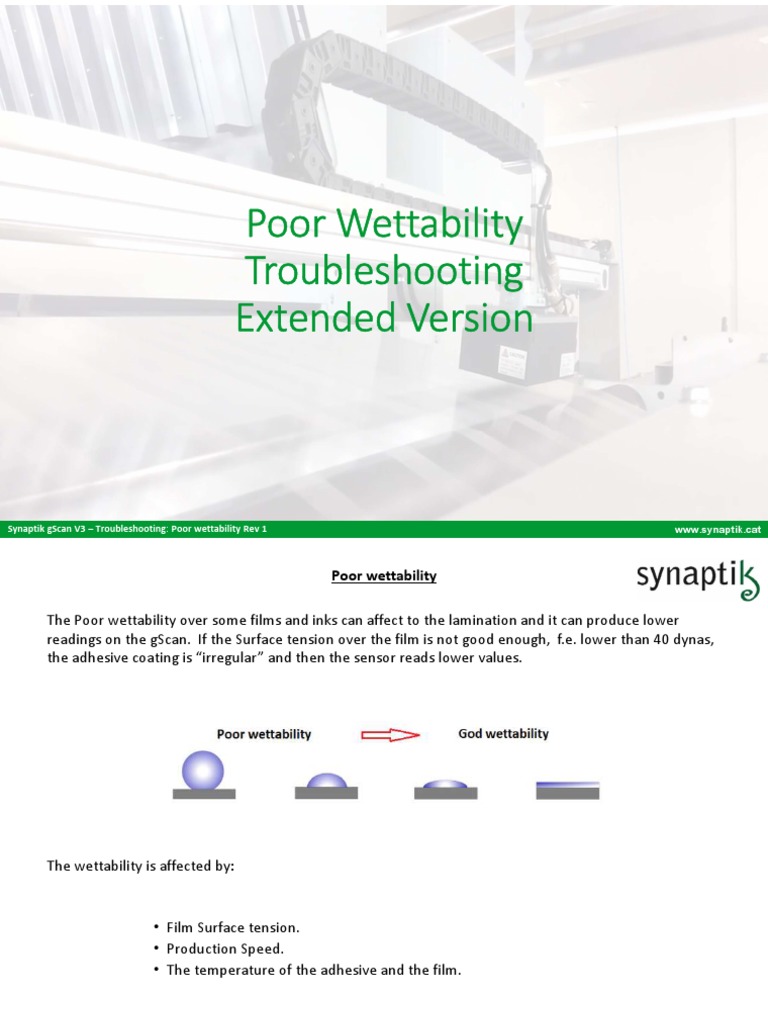 gScan V3 Poor Wettability Troubleshooting | PDF | Adhesive | Wetting