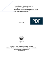 Annual Compliance Status Report On Implementation of Batteries (Management and Handling) Rules, 2001 (As Amended Thereof)