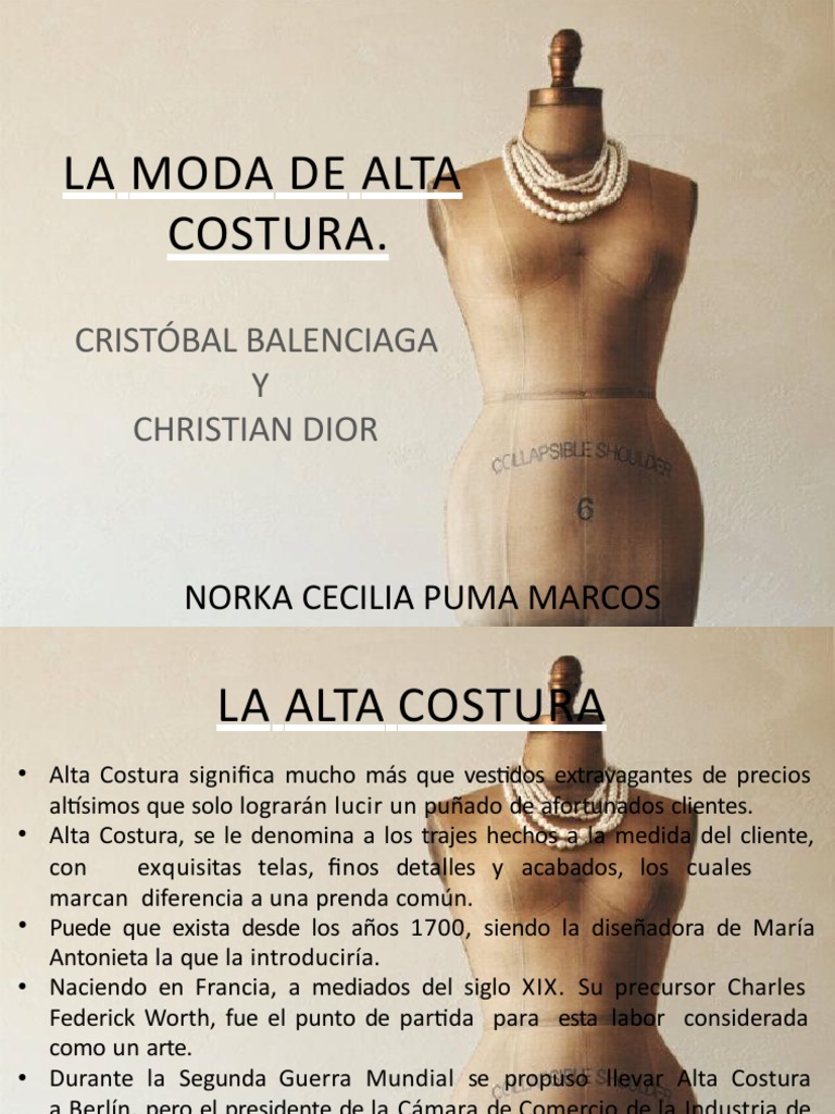 Alta Costura: Balenciaga y Dior | PDF | Moda | Ropa