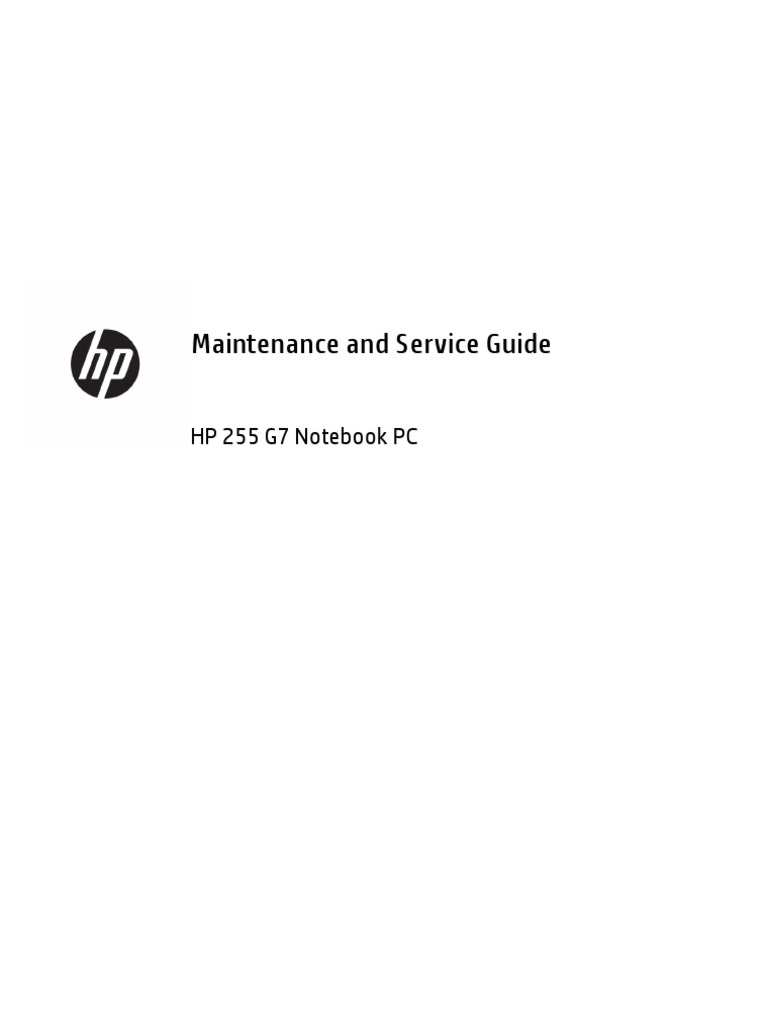 Guia De Manutenção De Hp 255 76 Notebook Pc English Pdf Computer
