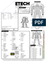 Battlemech Record Sheet: 'Mech Data Warrior Data