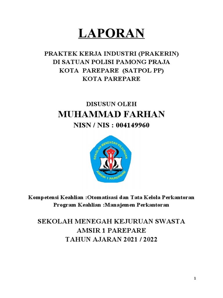 Laporan Prakerin Muh - FRHN | PDF | Bisnis