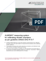 Almemo Measuring System For Calibrating Climatic Chambers As Per Guideline Dakks-Dkd-R 5-7