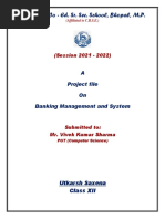 Class 12 Banking Management System Documentation Utkarsh Saxena