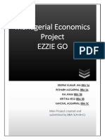 Managerial Economics Project Ezzie Go: Mini Project Created and Submitted by BBA 5 (A+B+C)