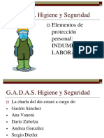 G.A.D.A.S. Higiene y Seguridad: Elementos de Protección Personal: Indumentaria Laboral