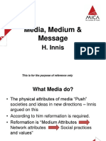 2-4 Media, Medium, Message - H. Innis