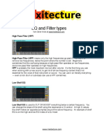 EQ Filter Types List Mixitecture