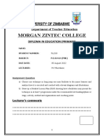 Morgan Zintec College: University of Zimbabwe