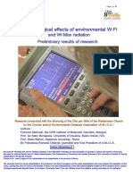 In-Vitro Biological Effects of Environmental Wi-Fi and Wi-Max Radiation