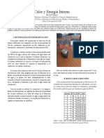 Calor y Energía Interna: Determinación de la Capacidad Calorífica del Agua