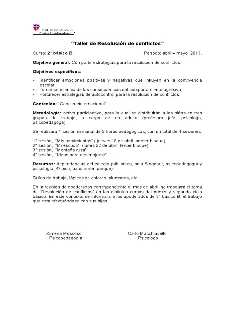 Resolucion de Conflictos | PDF | Las emociones | Sicología