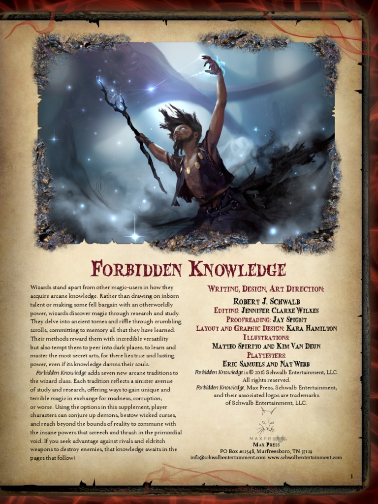 SotDL Forbidden Knowledge v1 (1802) PDF Demons Demonology