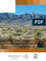 Programa de Manejo Área de Protección de Flora y Fauna Maderas Del Carmen