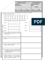 avaliação de matematica DIVISAO 2