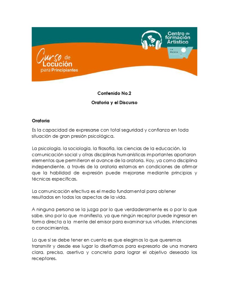 Claves de la Oratoria y el Discurso | PDF | Hablar en público ...