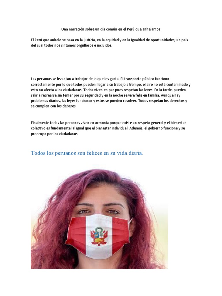 Todos Los Peruanos Son Felices en Su Vida Diaria | PDF | Ciencias sociales