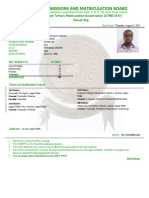 Paul God'Spower Chibuike Result Slip