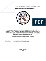 Implementación de un sistema de órdenes de trabajo en el Departamento Maestranza Uyuni de la Empresa Ferroviaria Andina S.A