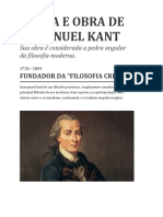 A vida e obra do filósofo Immanuel Kant