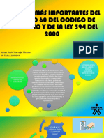 ASPECTOS MÁS IMPORTANTES DEL ARTICULO 60 y La Ley 596 Del 2000