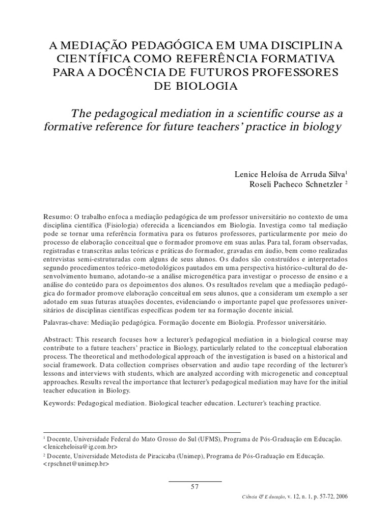 Lenice Heloísa de Arruda Silva Roseli Pacheco Schnetzler | PDF ...