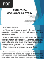 Estrutura Geológica Da Terra - 1º Ano