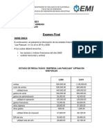 Análisis financiero empresa Las Pascuas 2020