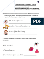 Lenguaje y Comunicación, Letra F Guía 2