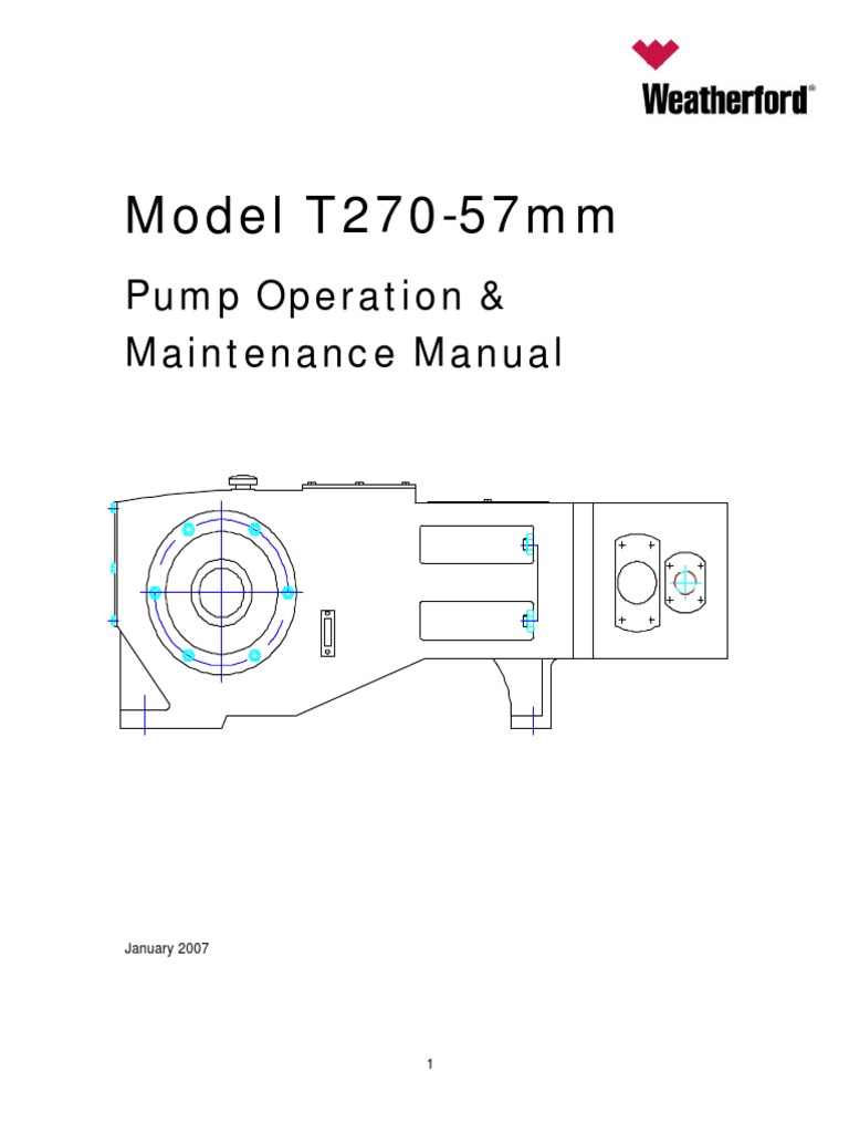 Model T270-57mm: Pump Operation & Maintenance Manual | PDF | Pump | Valve