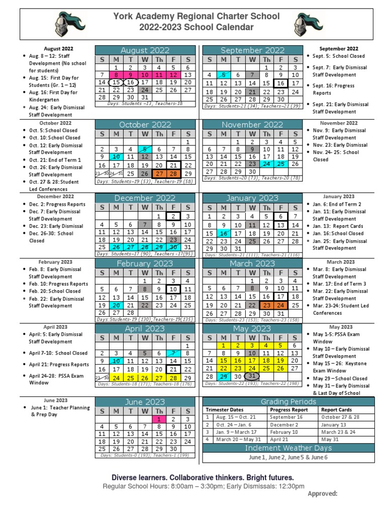 2022-23 School Calendar | PDF | Schools