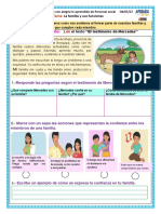 Ficha de Personal Social La Familia y Sus Funciones