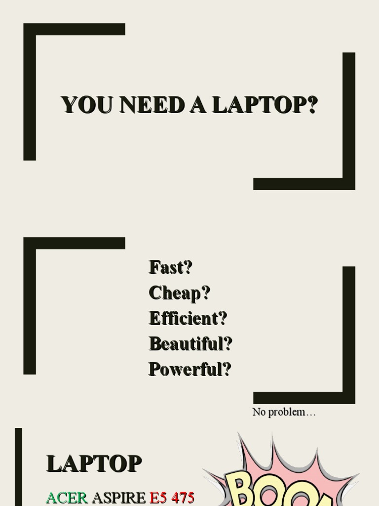 Presentacion de Ingles Laptop PDF