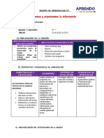 Sesión 4 Leemos y Organizamos Información