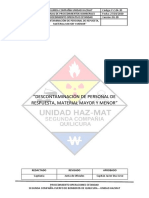 P.C.04.20 Descontaminación de Personal de Repuesta, Material Mayor y Menor