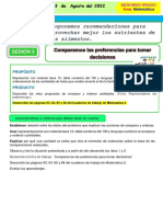 2° S21 D2 Comparamos Las Preferencias para Tomar Decisiones-Matematica 23-08-2022