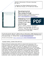 Developmental Neuropsychology: To Cite This Article: Marilyn C. Welsh & Bruce F. Pennington (1988) Assessing Frontal