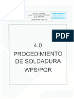 4.0 Procedimiento de Soldadura (WPS)