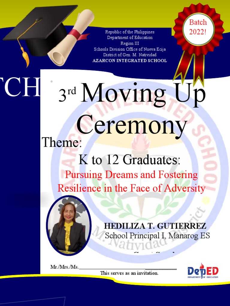 Moving Up Ceremony: K To 12 Graduates: Theme | PDF | Psychological ...