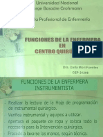 FUNCIONES ENFERMERA CENTRO Q.