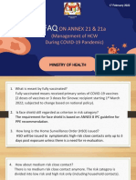 Faq On Annex 21&21a Management of HCW During Covid-19 Pandemic