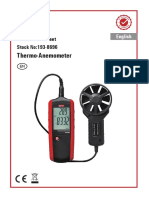 Thermo-Anemometer: Product Datasheet Stock No:193-8696